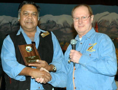 John Turner was presented with the 2005 Merit Award by Secretary Bryan Sparks
